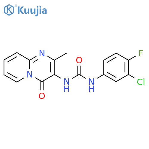 1-(3-chloro-4-fluorophenyl)-3-{2-methyl-4-oxo-4H-pyrido[1,2-a]pyrimidin-3-yl}urea structure