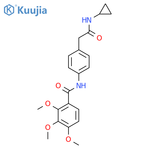 N-{4-(cyclopropylcarbamoyl)methylphenyl}-2,3,4-trimethoxybenzamide structure