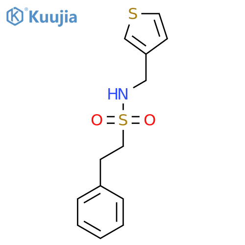 2-phenyl-N-(thiophen-3-yl)methylethane-1-sulfonamide structure