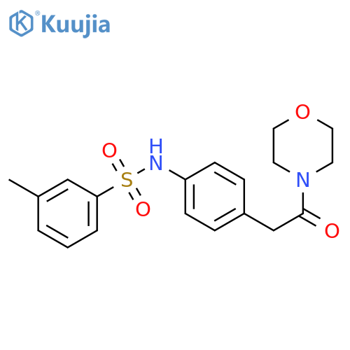 3-methyl-N-{4-[2-(morpholin-4-yl)-2-oxoethyl]phenyl}benzene-1-sulfonamide structure