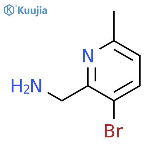 (3-bromo-6-methylpyridin-2-yl)methanamine structure