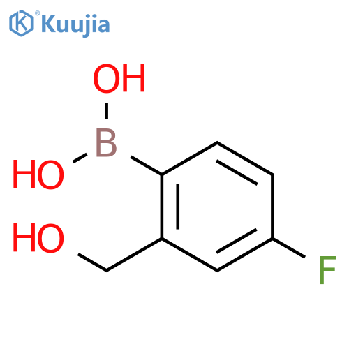 (4-Fluoro-2-(hydroxymethyl)phenyl)boronic acid structure