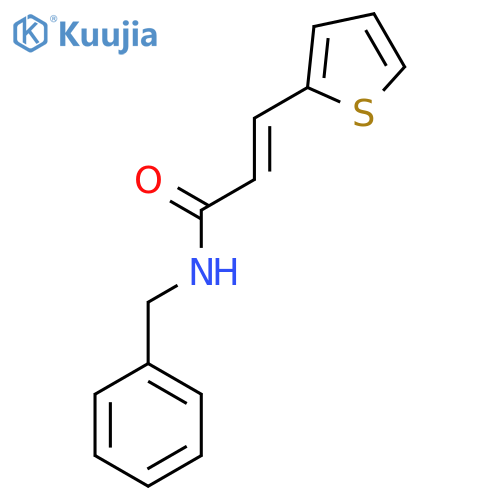 (2E)-N-benzyl-3-(thiophen-2-yl)prop-2-enamide structure