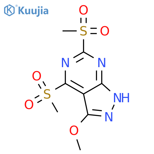 3-Methoxy-4,6-bis(methylsulfonyl)-1H-pyrazolo3,4-dpyrimidine structure