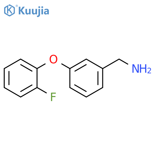3-(2-fluorophenoxy)phenylmethanamine structure