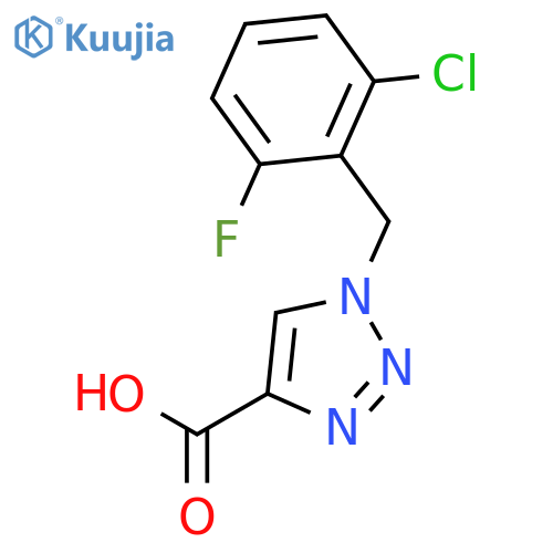 1-[(2-chloro-6-fluorophenyl)methyl]-1H-1,2,3-triazole-4-carboxylic acid structure