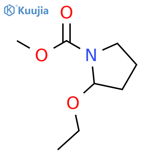 1-Pyrrolidinecarboxylic acid, 2-ethoxy-, methyl ester structure