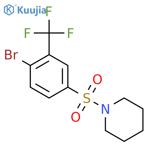 1-(4-Bromo-3-trifluoromethylphenylsulfonyl)piperidine structure