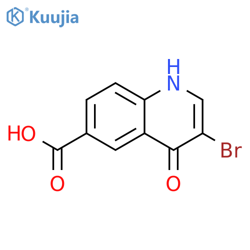 3-Bromo-4-oxo-1,4-dihydroquinoline-6-carboxylic acid structure