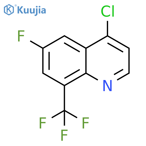 4-Chloro-6-fluoro-8-(trifluoromethyl)quinoline structure