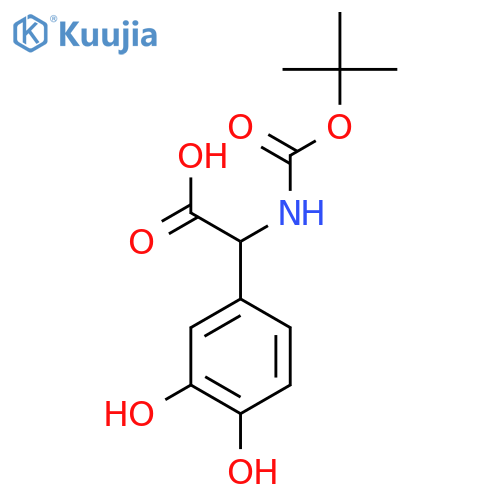 2-{(tert-butoxy)carbonylamino}-2-(3,4-dihydroxyphenyl)acetic acid structure