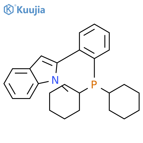 2-(2-(Dicyclohexylphosphino)-phenyl)-1-methyl-1H-indole structure