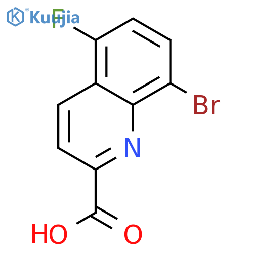 8-Bromo-5-fluoro-2-quinolinecarboxylic acid structure