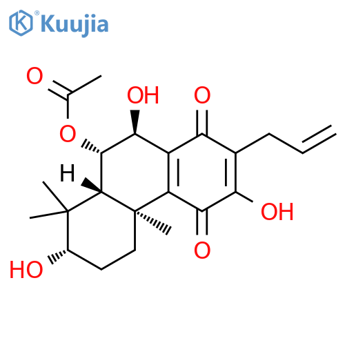 1,4-Phenanthrenedione,9-(acetyloxy)-4b,5,6,7,8,8a,9,10-octahydro-3,7,10-trihydroxy-4b,8,8-trimethyl-2-(2-propen-1-yl)-,(4bS,7S,8aR,9S,10S)- structure