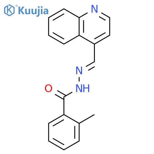 Benzoic acid, 2-methyl-, (4-quinolinylmethylene)hydrazide structure