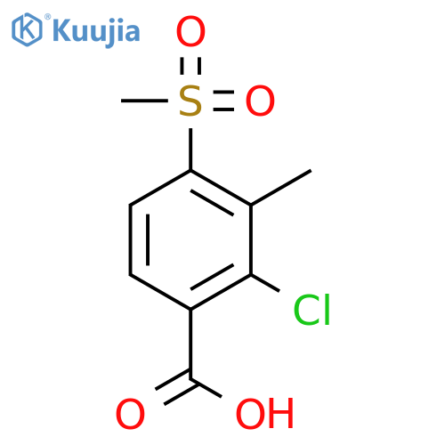 2-chloro-3-methyl-4-(methylsulfonyl)benzoic acid structure