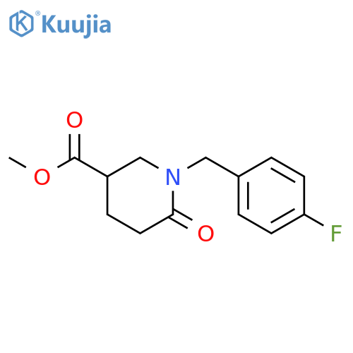 1-(4-Fluoro-benzyl)-6-oxo-piperidine-3-carboxylic acid methyl ester structure