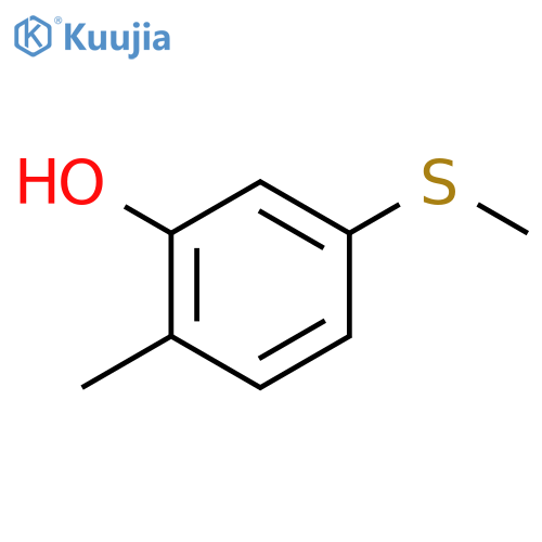 2-methyl-5-methylsulfanylphenol structure