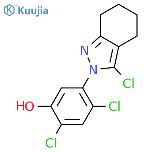 Phenol,2,4-dichloro-5-(3-chloro-4,5,6,7-tetrahydro-2H-indazol-2-yl)- structure