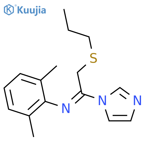 1H-Imidazole, 1-[1-[(2,6-dimethylphenyl)imino]-2-(propylthio)ethyl]- structure