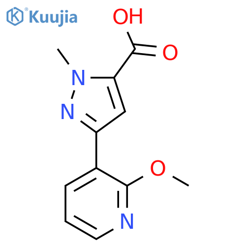 3-(2-methoxypyridin-3-yl)-1-methyl-1H-pyrazole-5-carboxylic acid structure
