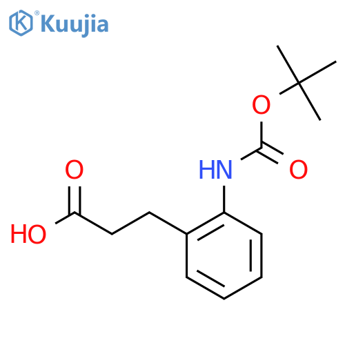 3-(2-{(tert-butoxy)carbonylamino}phenyl)propanoic acid structure