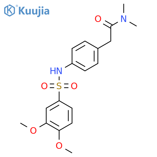 2-4-(3,4-dimethoxybenzenesulfonamido)phenyl-N,N-dimethylacetamide structure