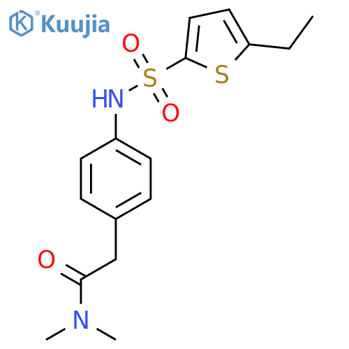 2-[4-(5-ethylthiophene-2-sulfonamido)phenyl]-N,N-dimethylacetamide structure