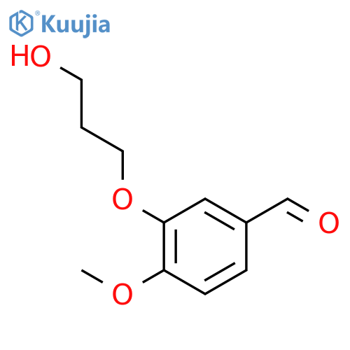 Benzaldehyde, 3-(3-hydroxypropoxy)-4-methoxy- structure