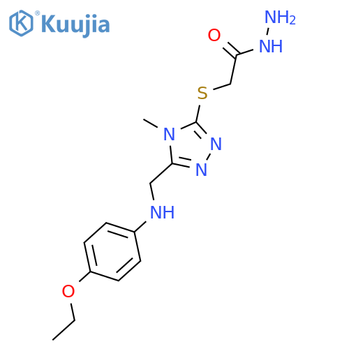 2-(5-{(4-Ethoxyphenyl)aminomethyl}-4-methyl-4H-1,2,4-triazol-3-yl)thioacetohydrazide structure
