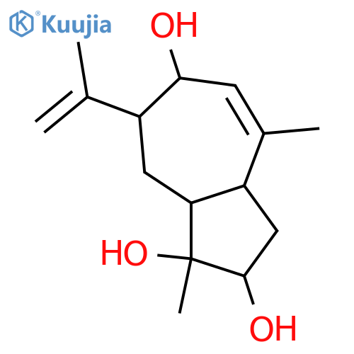 9,11-Guaiadiene-3,4-diol; (1β,3β,4α,5α,7β)-form, 8α-Hydroxy structure