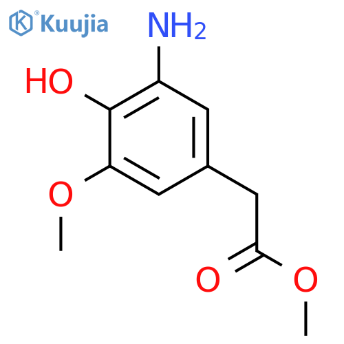Methyl (3-amino-4-hydroxy-5-methoxyphenyl)acetate structure