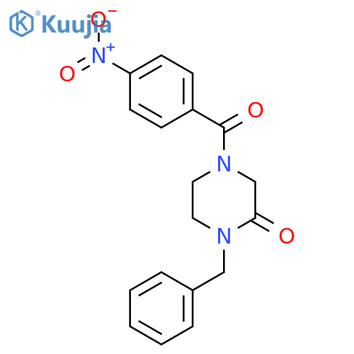 2-Piperazinone,4-(4-nitrobenzoyl)-1-(phenylmethyl)- structure