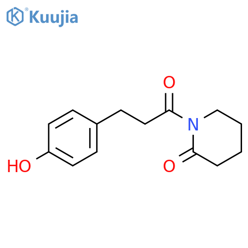 2-Piperidinone, 1-[3-(4-hydroxyphenyl)-1-oxopropyl]- structure