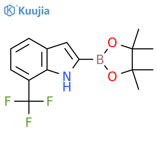 2-(4,4,5,5-Tetramethyl-1,3,2-dioxaborolan-2-YL)-7-(trifluoromethyl)-1H-indole structure
