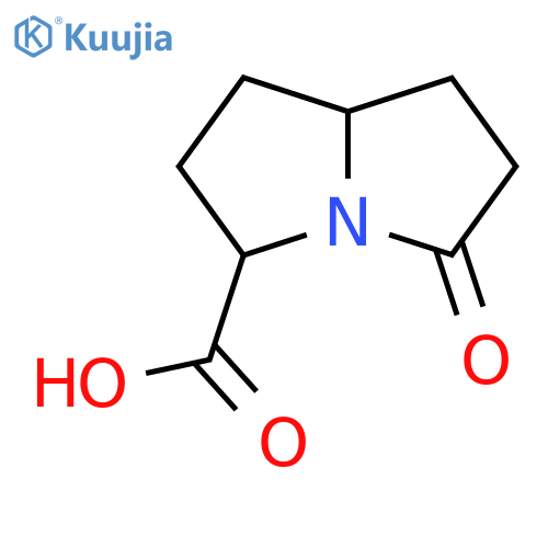 5-Oxo-1,2,3,6,7,8-hexahydropyrrolizine-3-carboxylic acid structure