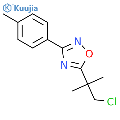 5-(1-Chloro-2-methylpropan-2-yl)-3-(p-tolyl)-1,2,4-oxadiazole structure