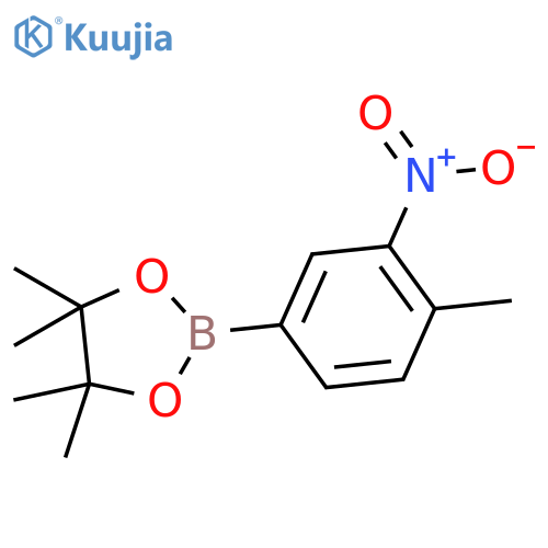 4,4,5,5-Tetramethyl-2-(4-methyl-3-nitrophenyl)-1,3,2-dioxaborolane structure