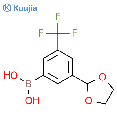 3-(1,3-Dioxolan-2-yl)-5-(trifluoromethyl)phenylboronic Acid structure