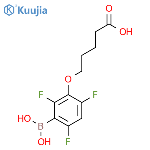 3-(4-Carboxybutoxy)-2,4,6-trifluorophenylboronic Acid structure