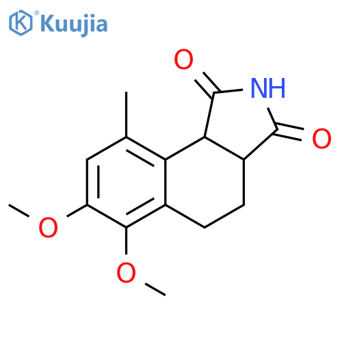 1H-Benz[e]isoindole-1,3(2H)-dione, 3a,4,5,9b-tetrahydro-6,7-dimethoxy-9-methyl- structure