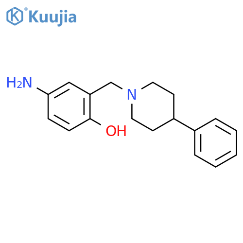 Phenol, 4-amino-2-[(4-phenyl-1-piperidinyl)methyl]- structure