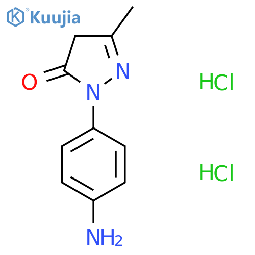 1-(4-Aminophenyl)-3-methyl-1H-pyrazol-5(4H)-one dihydrochloride structure
