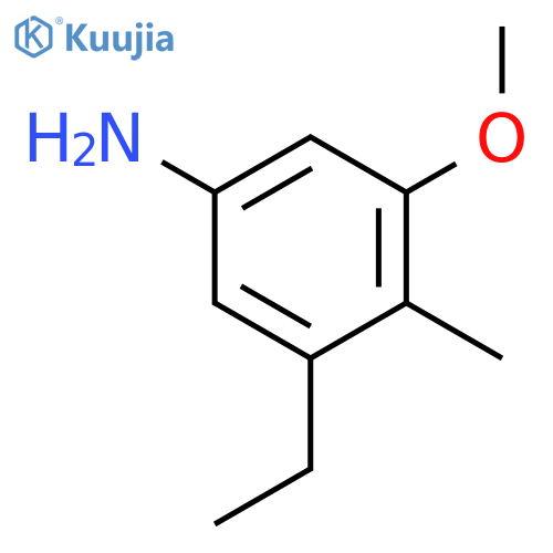 Benzenamine, 3-ethyl-5-methoxy-4-methyl- structure