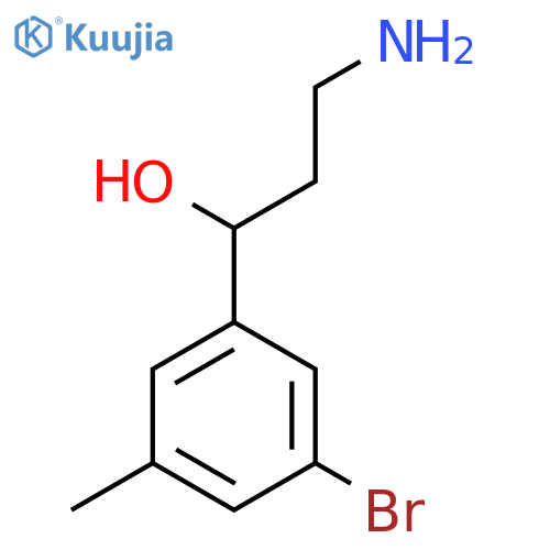 3-amino-1-(3-bromo-5-methylphenyl)propan-1-ol structure