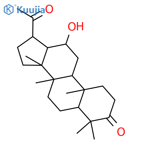 (5alpha,12beta,17beta)-17-acetyl-12-hydroxy-4,4,8,10,14-pentamethylgonan-3-one structure