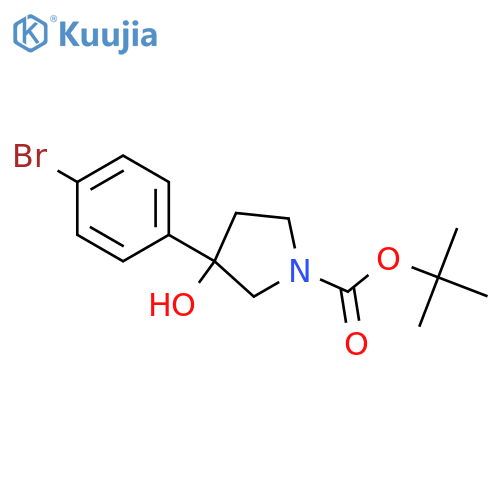1-BOC-3-(4-BROMOPHENYL)-3-HYDROXYPYRROLIDINE structure
