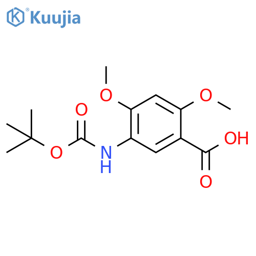Benzoic acid, 5-[[(1,1-dimethylethoxy)carbonyl]amino]-2,4-dimethoxy- structure