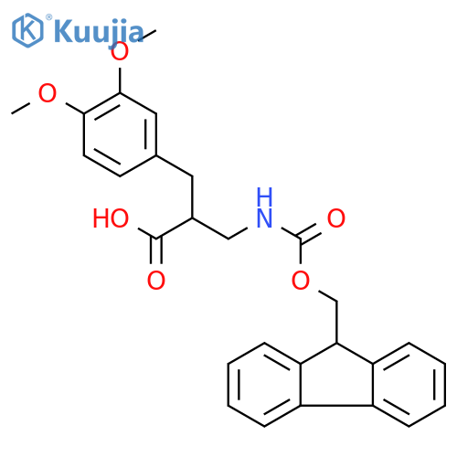 2-(3,4-dimethoxyphenyl)methyl-3-({(9H-fluoren-9-yl)methoxycarbonyl}amino)propanoic acid structure
