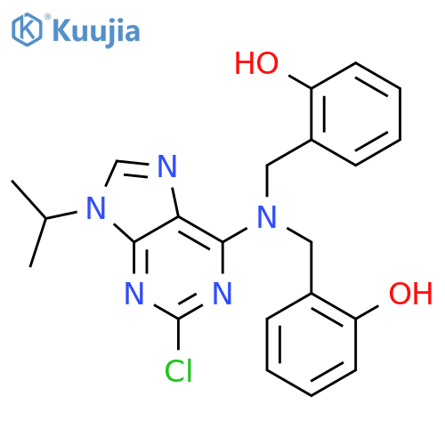2-Chloro-6-N,N-di(2-hydroxybenzyl)amino-9-isopropylpurine structure